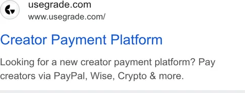 An ad Grade is running