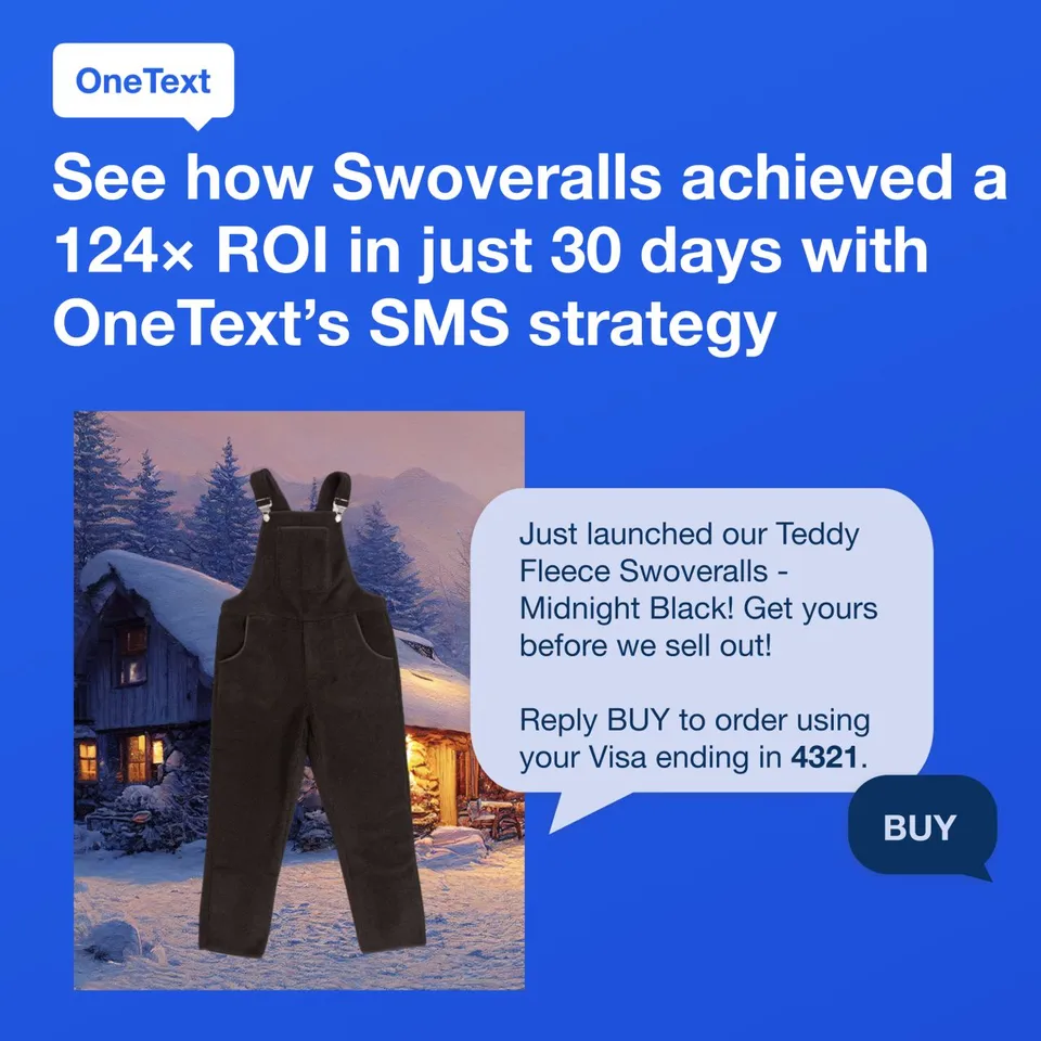 An ad Sell more with OneText is running