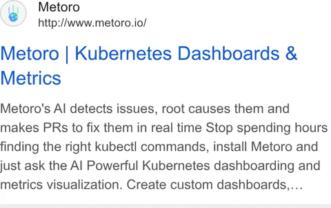 An ad Metoro is running