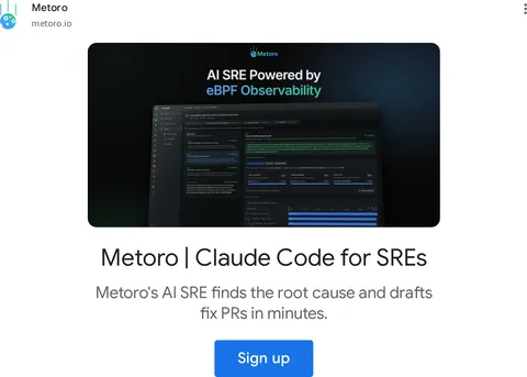 An ad Metoro is running