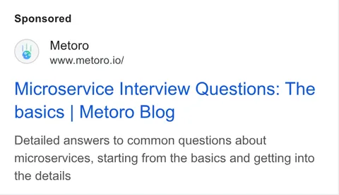 An ad Metoro is running