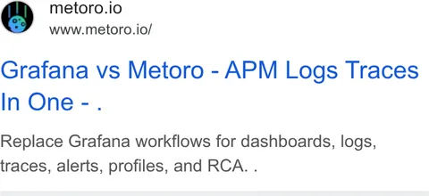 An ad Metoro is running