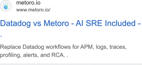 An ad Metoro is running