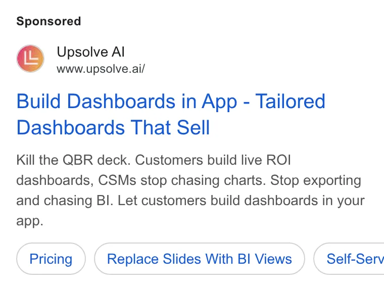 An ad Upsolve AI is running