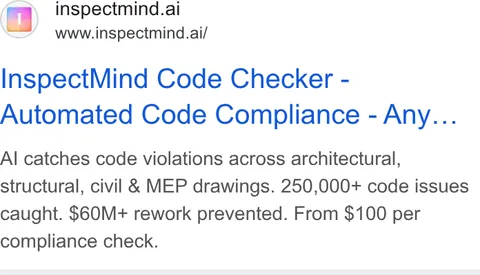 An ad InspectMind AI is running