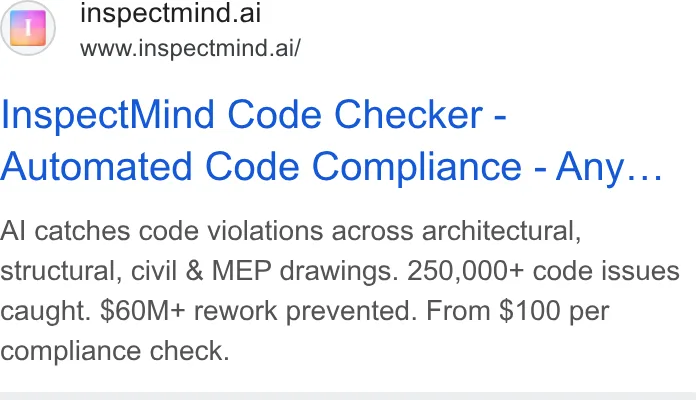 An ad InspectMind AI is running