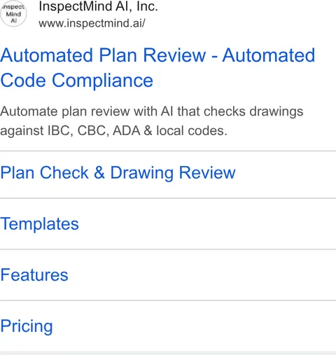 An ad InspectMind AI is running