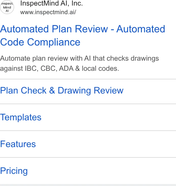 An ad InspectMind AI is running