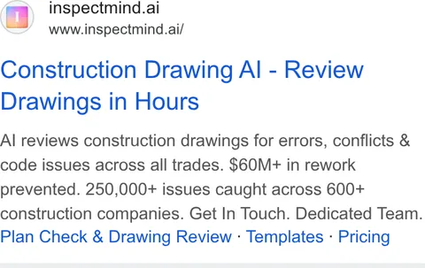 An ad InspectMind AI is running