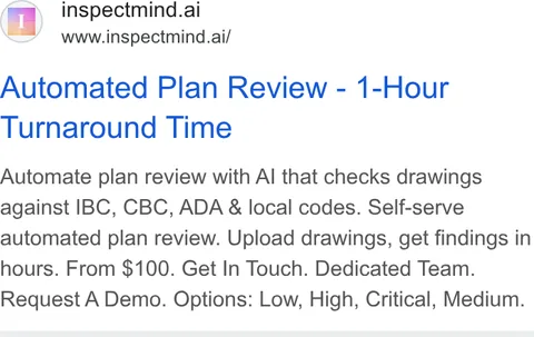An ad InspectMind AI is running