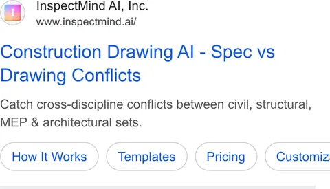 An ad InspectMind AI is running