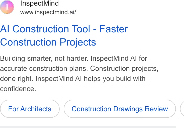 An ad InspectMind AI is running