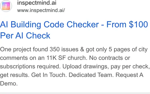 An ad InspectMind AI is running