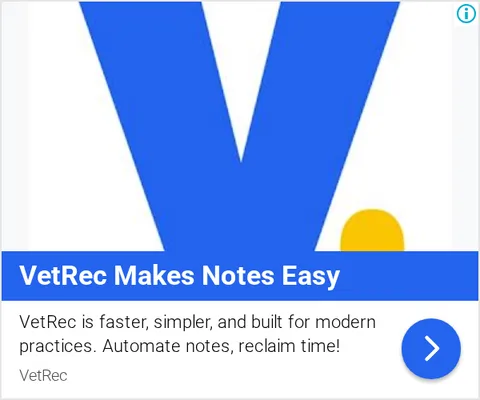 An ad VetRec is running