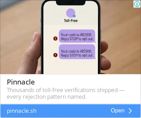 An ad Pinnacle is running