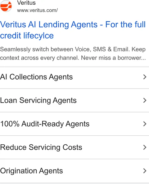 An ad Veritus is running