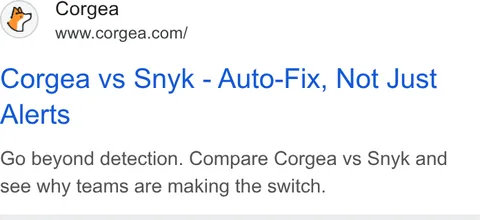 An ad Corgea is running