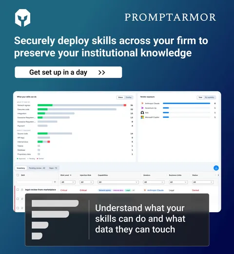 An ad PromptArmor is running