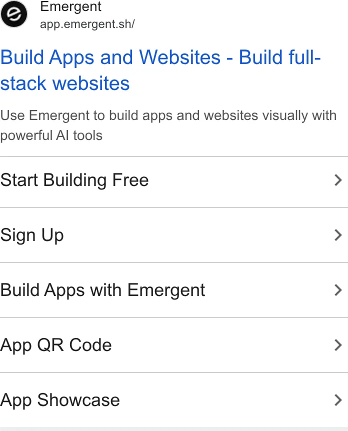 An ad Emergent's Dynamite Site is running