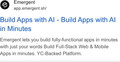 An ad Emergent's Dynamite Site is running