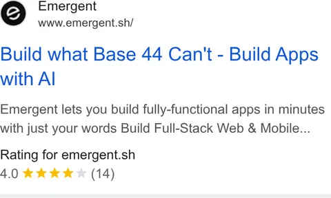An ad Emergent's Dynamite Site is running