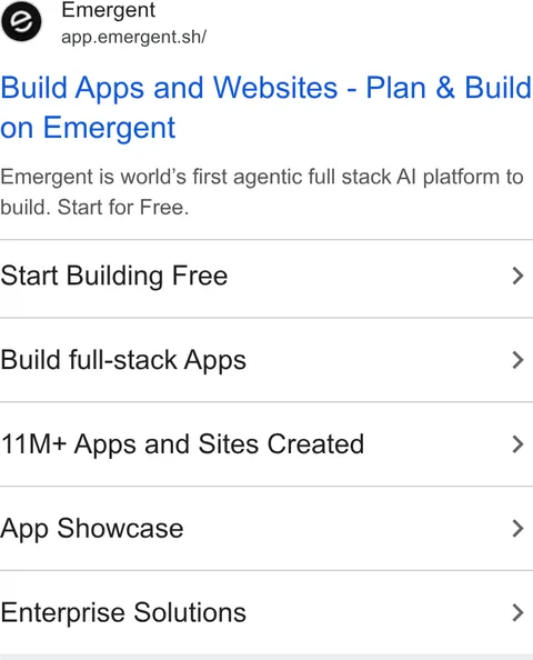 An ad Emergent's Dynamite Site is running