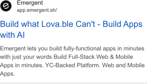 An ad Emergent's Dynamite Site is running