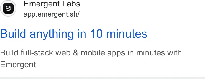An ad Emergent's Dynamite Site is running