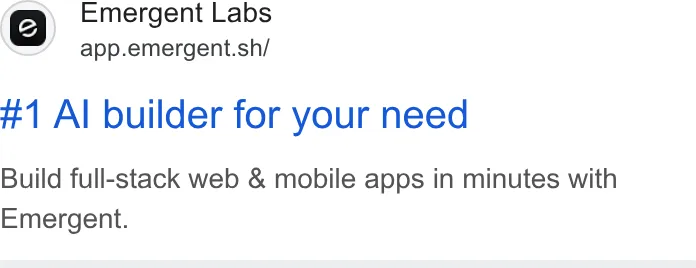 An ad Emergent's Dynamite Site is running