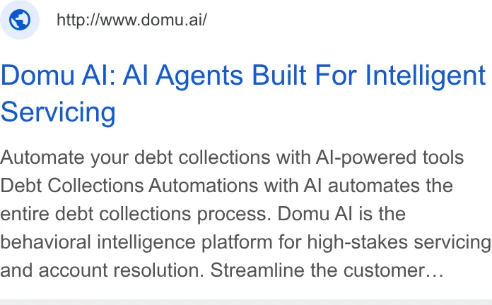 An ad Domu is running