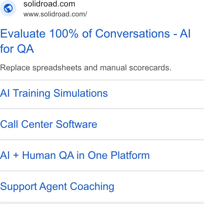An ad Solidroad is running
