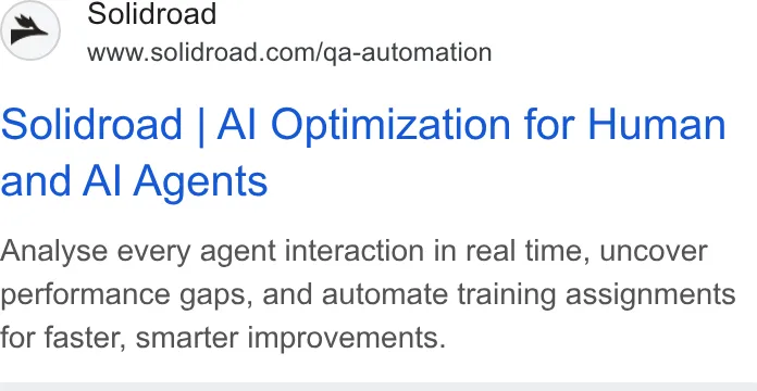 An ad Solidroad is running