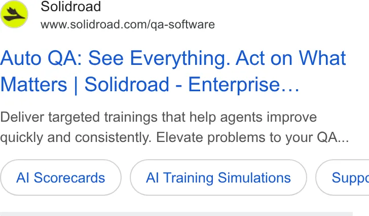 An ad Solidroad is running