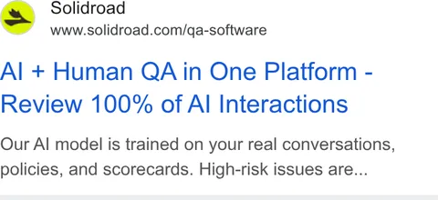 An ad Solidroad is running