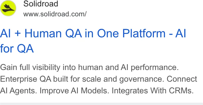 An ad Solidroad is running