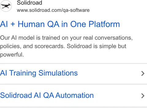 An ad Solidroad is running