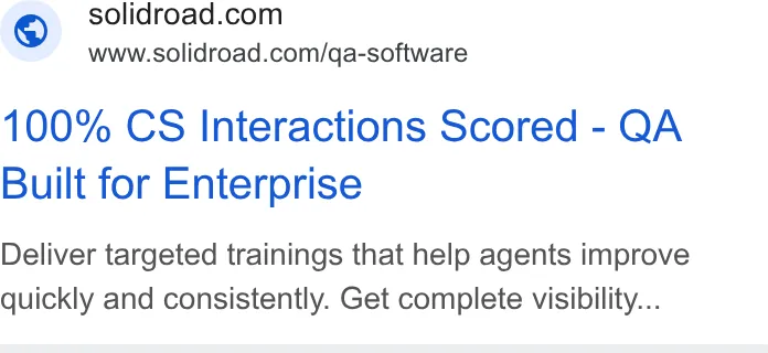 An ad Solidroad is running
