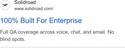 An ad Solidroad is running