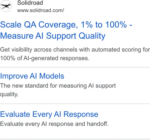 An ad Solidroad is running