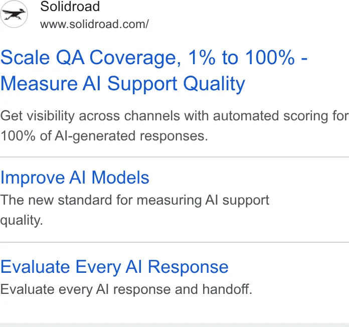 An ad Solidroad is running