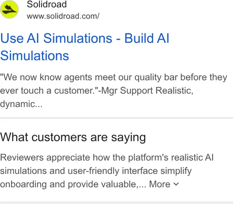An ad Solidroad is running