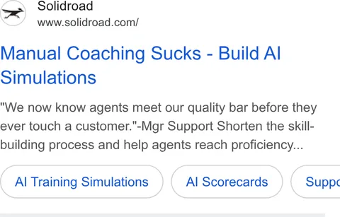 An ad Solidroad is running