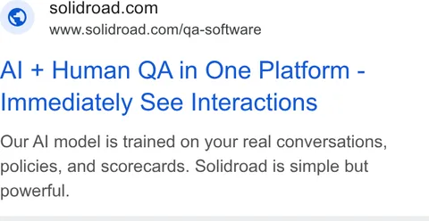 An ad Solidroad is running