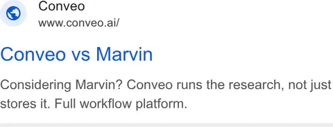 An ad Conveo is running