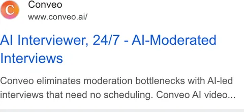 An ad Conveo is running