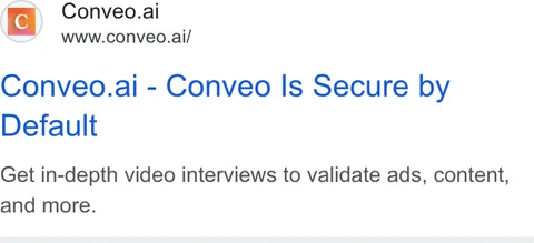 An ad Conveo is running
