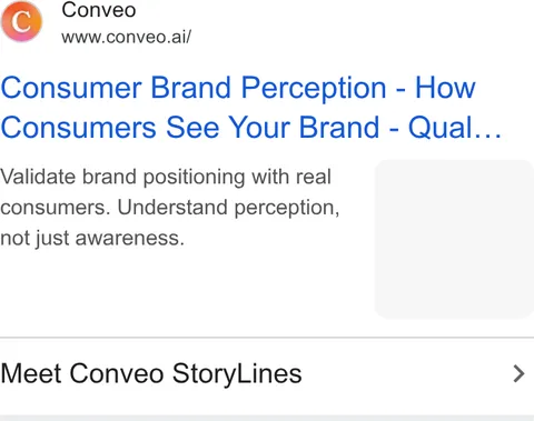 An ad Conveo is running
