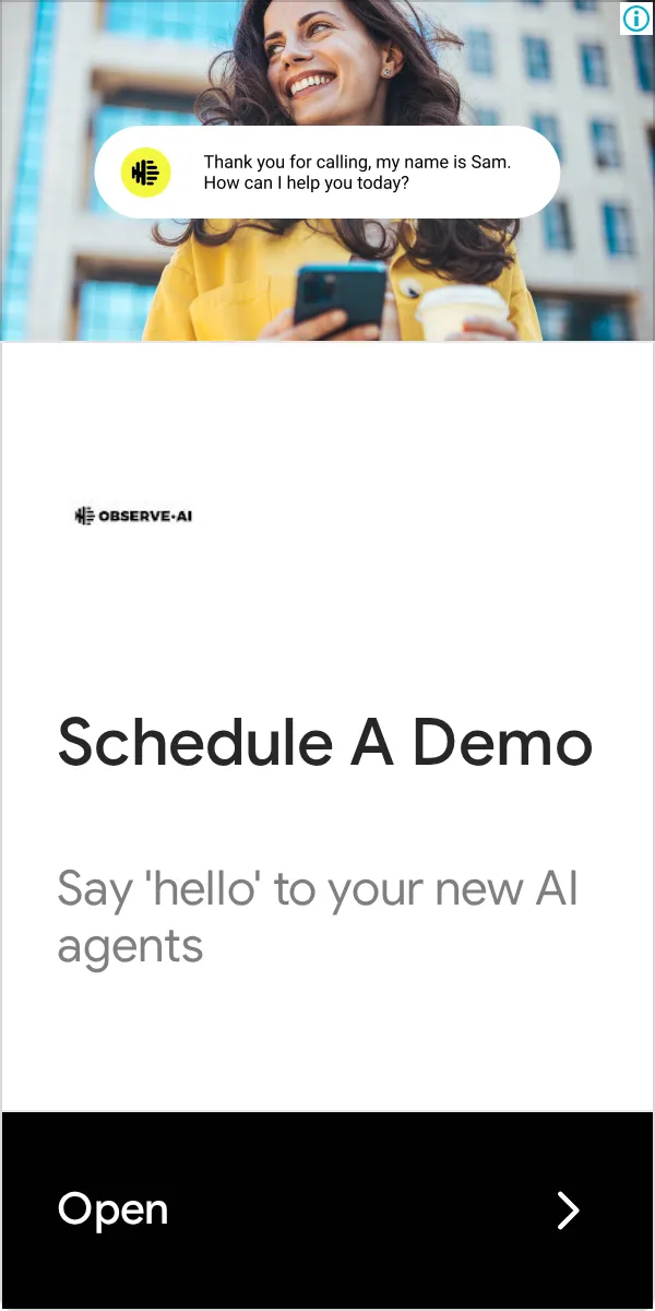 An ad Observe.AI is running