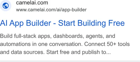 An ad camelAI is running