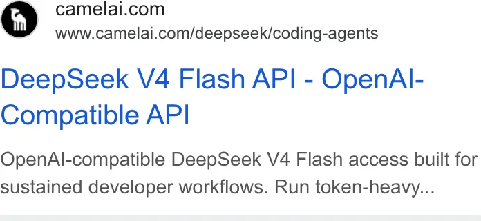 An ad camelAI is running